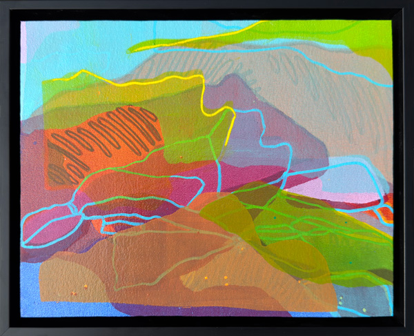 Sound Afternoon, acrylic on board, 9 x 11" framed